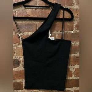 Zara Asymmetrical Black Tank
